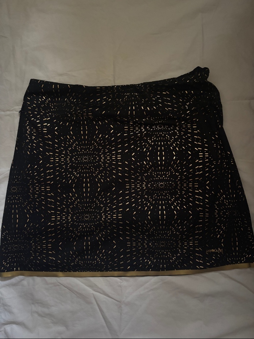 Cutter & Buck Black Mini Skirt with Gold Accents